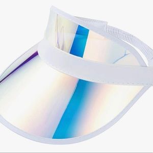 Bachelorette sun visor white reflective